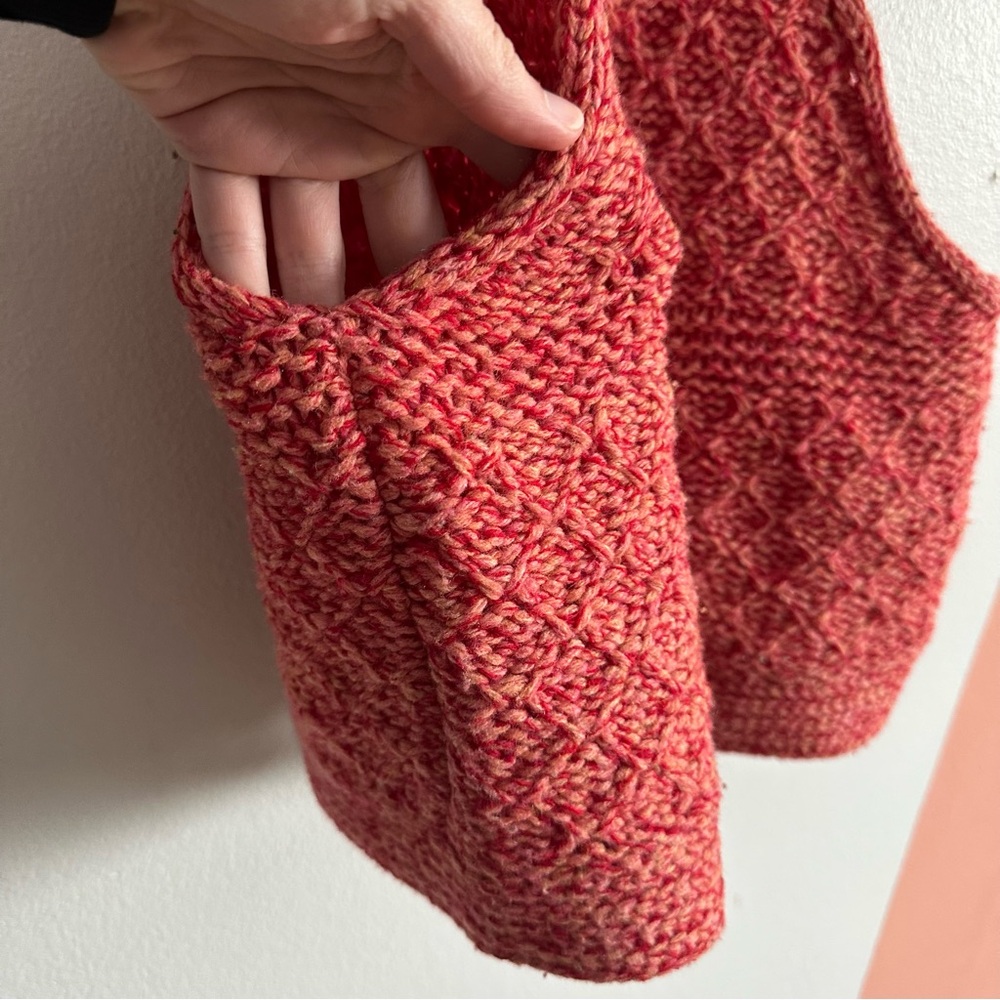 Free People Coral Marled Knit Button-Up Vest - Picture 3 of 6